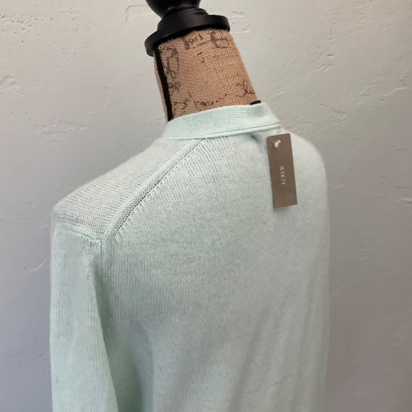 NWT J.Crew Front-Pocket Cardigan Sweater powder blue boyfriend basic oversize XS - Picture 11 of 16